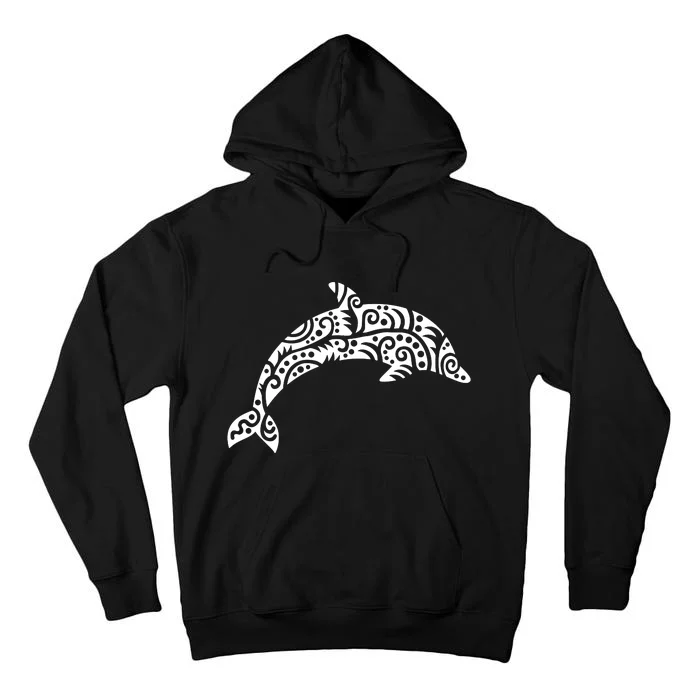 Dolphin With Pattern Tall Hoodie