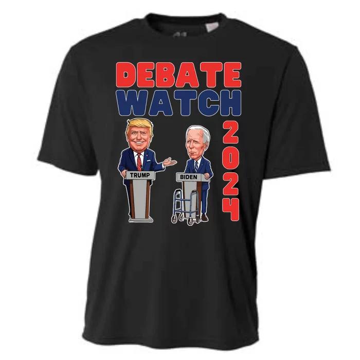 Debate Watch Party 2024 Trump Biden President Election Cooling Performance Crew T-Shirt