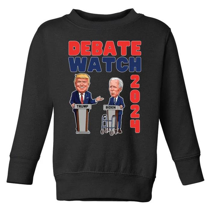 Debate Watch Party 2024 Trump Biden President Election Toddler Sweatshirt