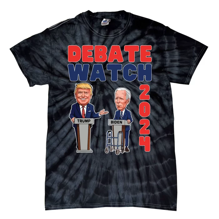 Debate Watch Party 2024 Trump Biden President Election Tie-Dye T-Shirt