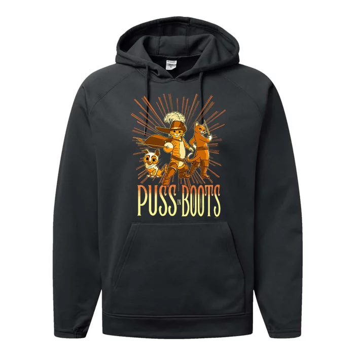 Dream Works Puss In Boots The Last Wish Cat Performance Fleece Hoodie