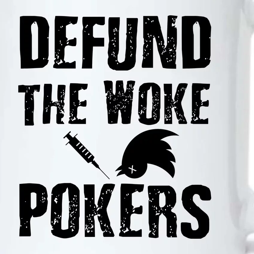 Defund Woke Pokers Black Color Changing Mug