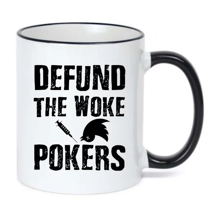 Defund Woke Pokers Black Color Changing Mug