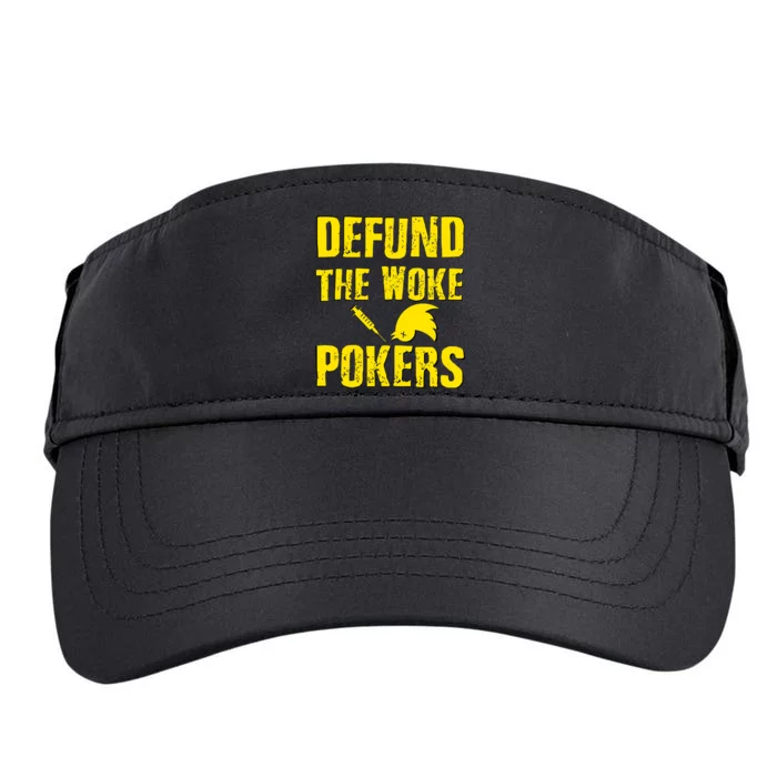 Defund Woke Pokers Adult Drive Performance Visor