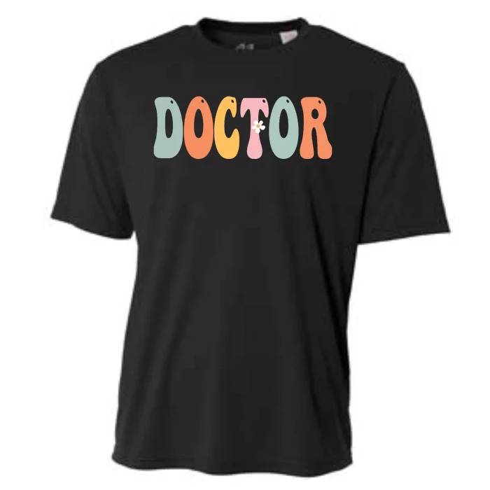 Doctor Week Retro Groovy Appreciation Day For Women For Work Cooling Performance Crew T-Shirt