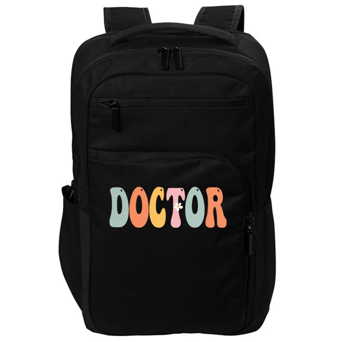 Doctor Week Retro Groovy Appreciation Day For Women For Work Impact Tech Backpack