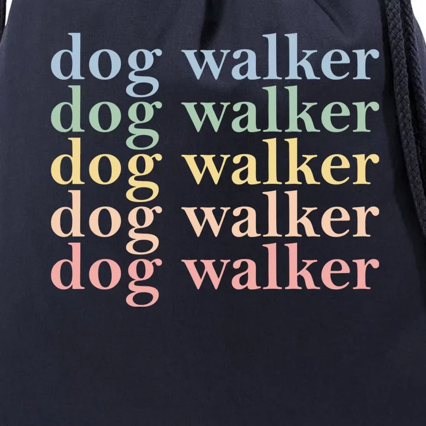 Dog Walker Retro Drawstring Bag