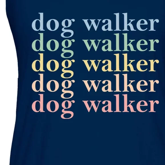 Dog Walker Retro Ladies Essential Flowy Tank