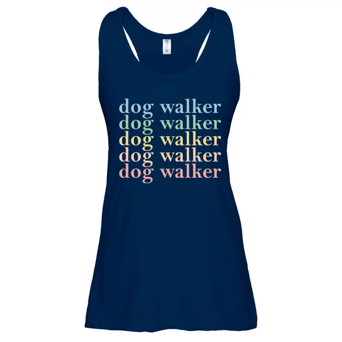 Dog Walker Retro Ladies Essential Flowy Tank