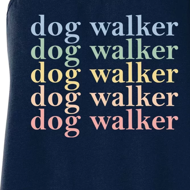 Dog Walker Retro Women's Racerback Tank