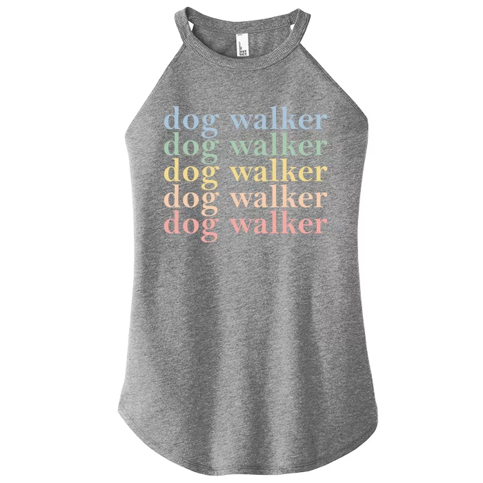 Dog Walker Retro Women’s Perfect Tri Rocker Tank