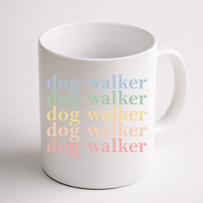 Dog Walker Retro Front & Back Coffee Mug