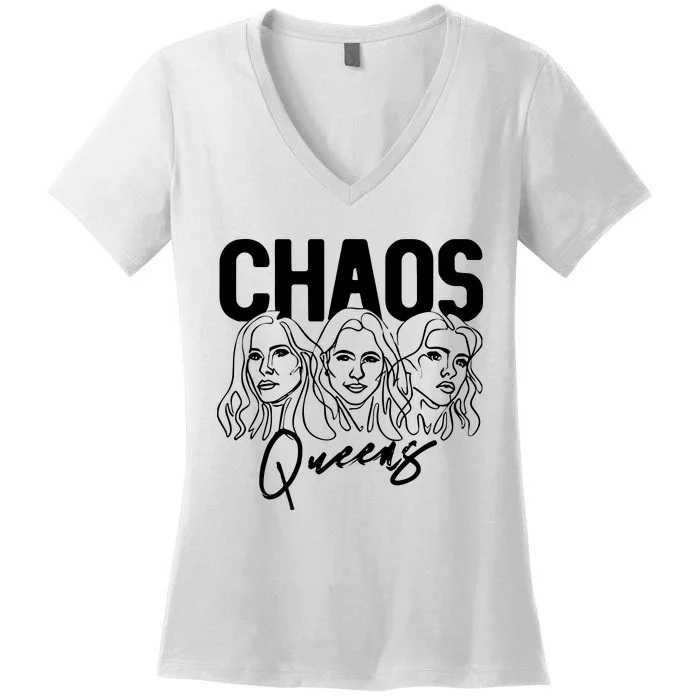 Devora Wilde Realm One Chaos Queens Women's V-Neck T-Shirt