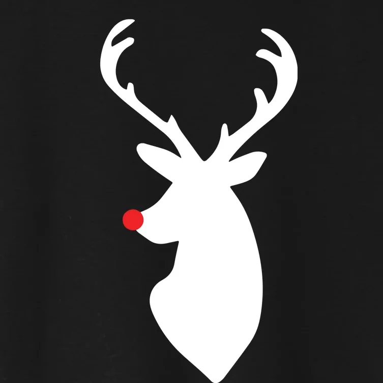 Deer With Santa Hat Christmas Hunting Women's Crop Top Tee