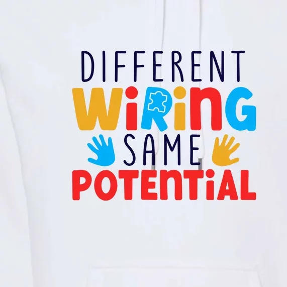 Different Wiring Same Potential Autism Awareness Day Premium Hoodie