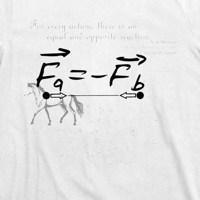 Design With Sir Isaac Newtons Third Law T-Shirt