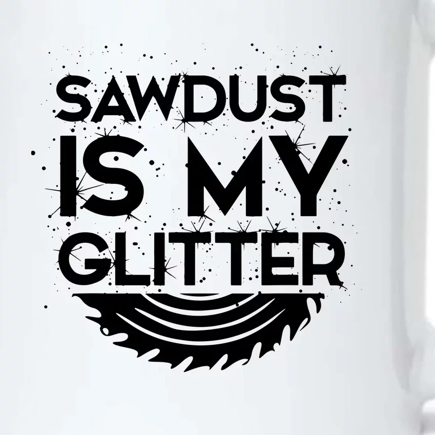 DIY Woodworking Sawdust Design Girl With Tools Gift Black Color Changing Mug