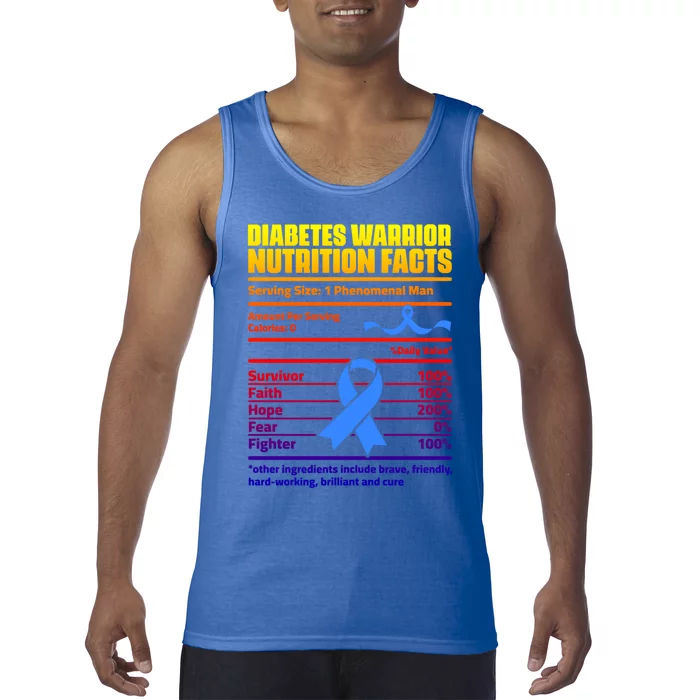 Diabetes Warrior Support Diabetic Diabetes Awareness Great Gift Tank Top