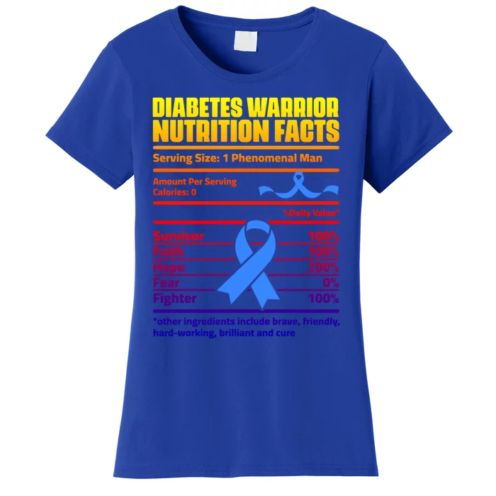 Diabetes Warrior Support Diabetic Diabetes Awareness Great Gift Women's T-Shirt