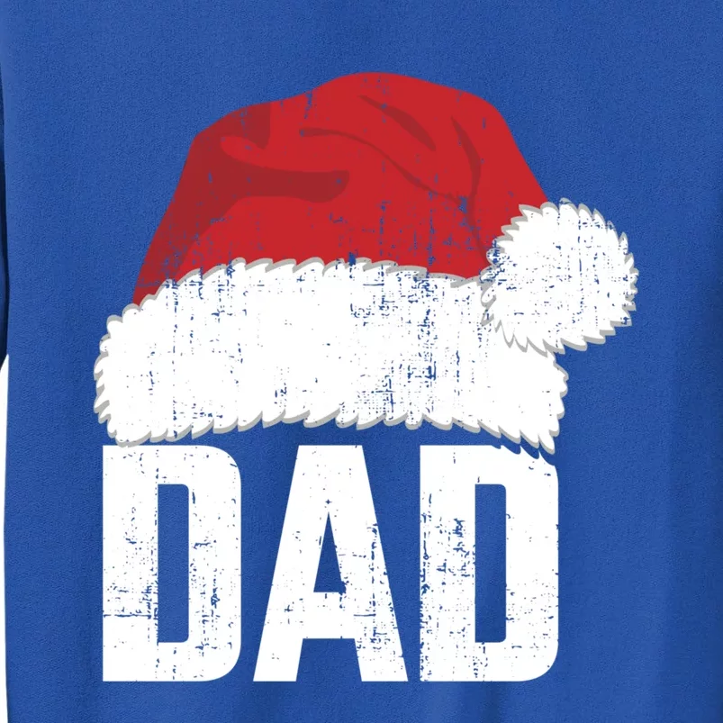 Dad With Santa Claus Hat Matching Family Christmas Pajama Gift Tall Sweatshirt