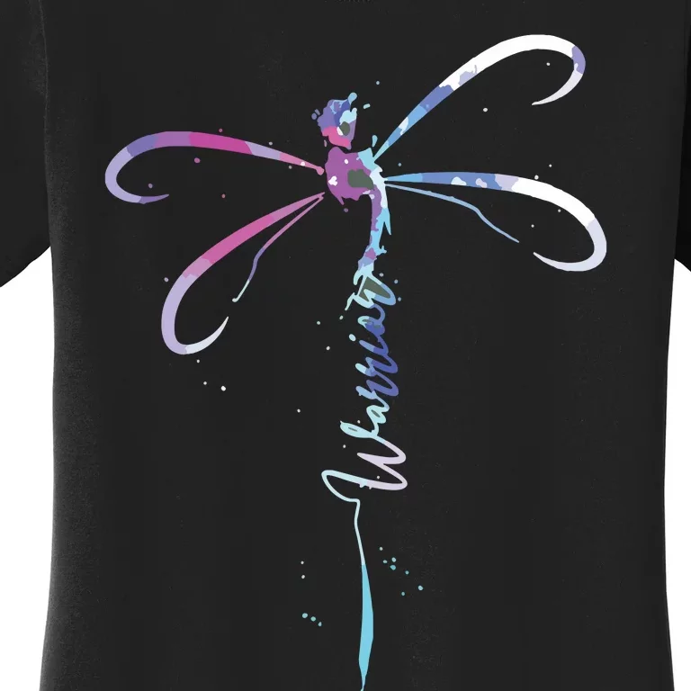 Dragonfly Warrior Semicolon Suicide Prevention Awareness Women's T-Shirt