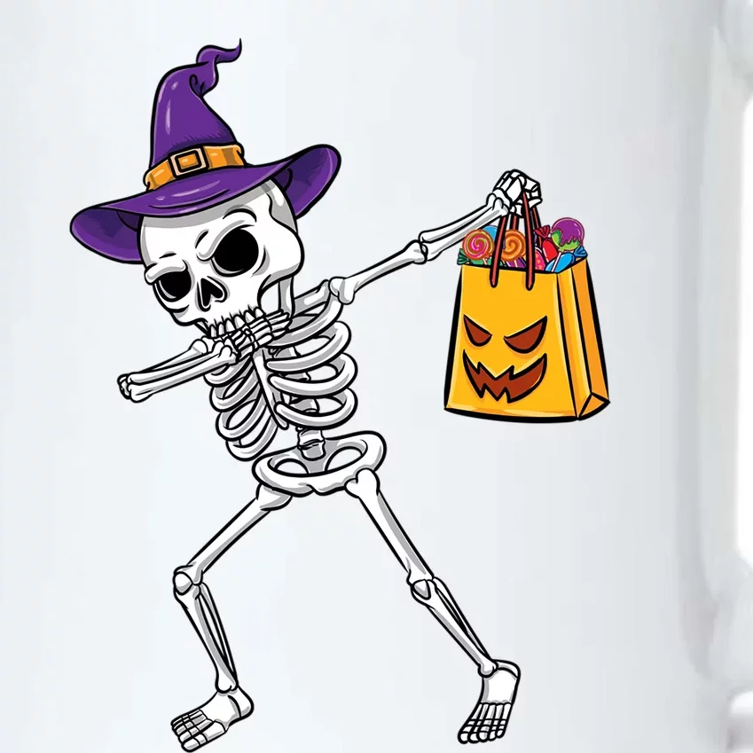 Dabbing Witch Skeleton Halloween Candy Gift Black Color Changing Mug