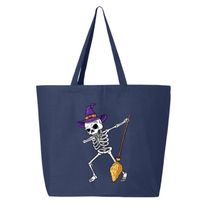 Dabbing Witch Skeleton Hat Halloween Funny Gift 25L Jumbo Tote