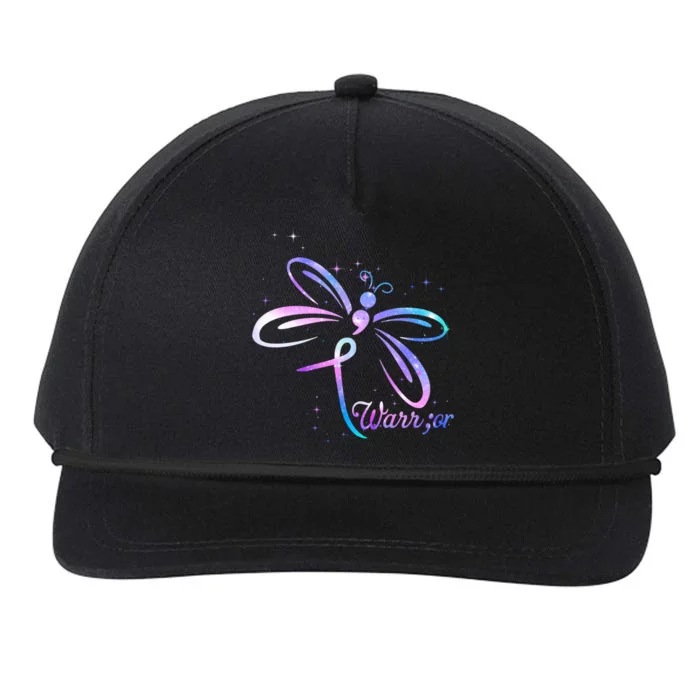 Dragonfly Warrior Suicide Prevention Awareness Snapback Five-Panel Rope Hat