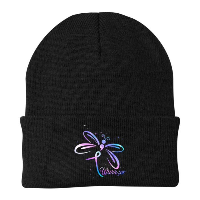 Dragonfly Warrior Suicide Prevention Awareness Knit Cap Winter Beanie