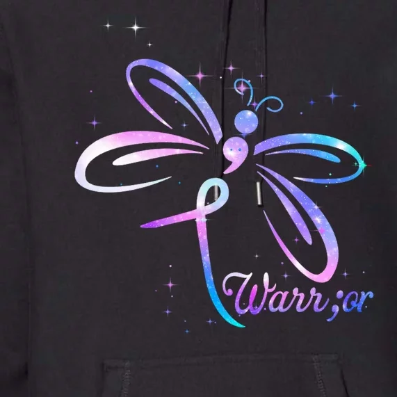 Dragonfly Warrior Suicide Prevention Awareness Premium Hoodie