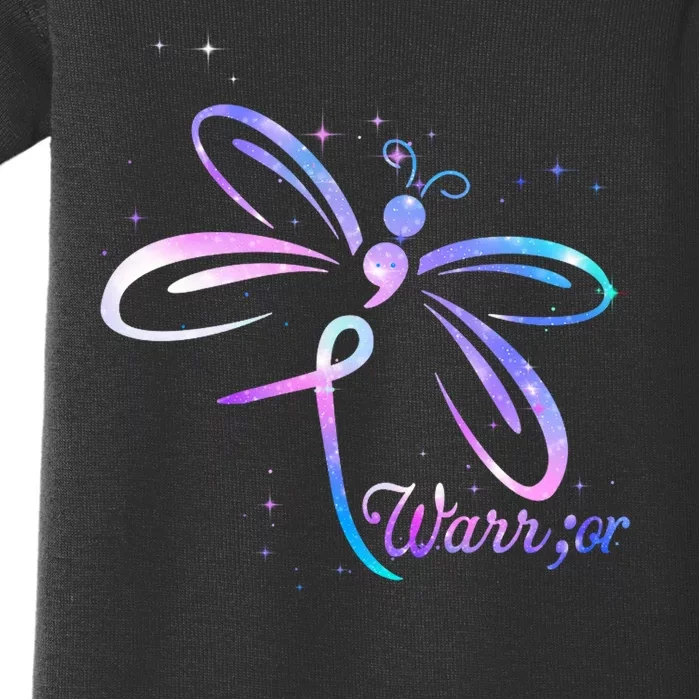 Dragonfly Warrior Suicide Prevention Awareness Baby Bodysuit