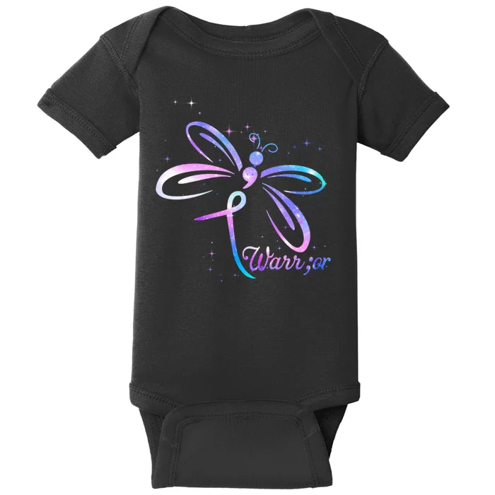 Dragonfly Warrior Suicide Prevention Awareness Baby Bodysuit