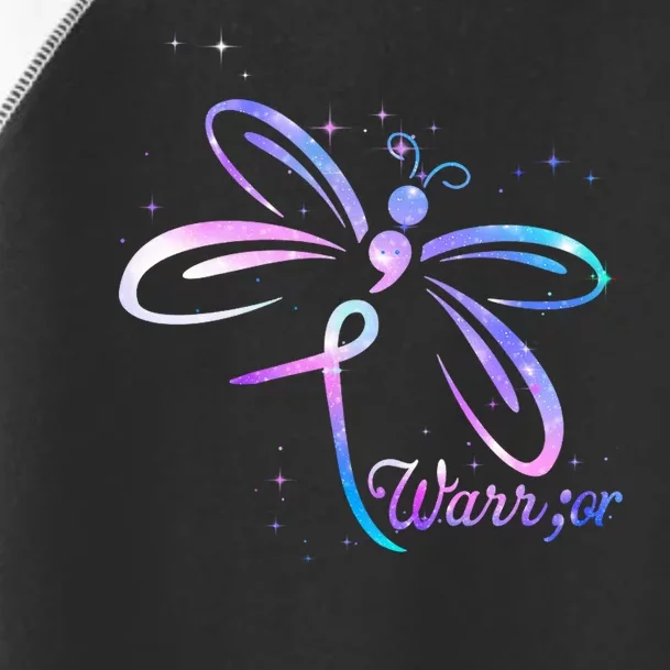 Dragonfly Warrior Suicide Prevention Awareness Toddler Fine Jersey T-Shirt