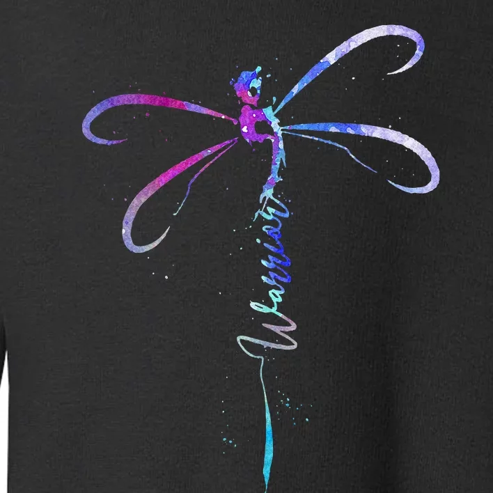 Dragonfly Warrior Semicolon Suicide Prevention Awareness Toddler Sweatshirt