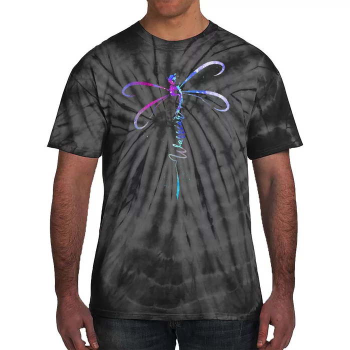 Dragonfly Warrior Semicolon Suicide Prevention Awareness Tie-Dye T-Shirt