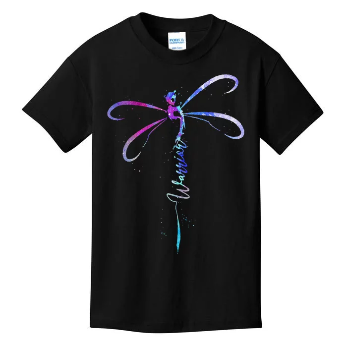 Dragonfly Warrior Semicolon Suicide Prevention Awareness Kids T-Shirt