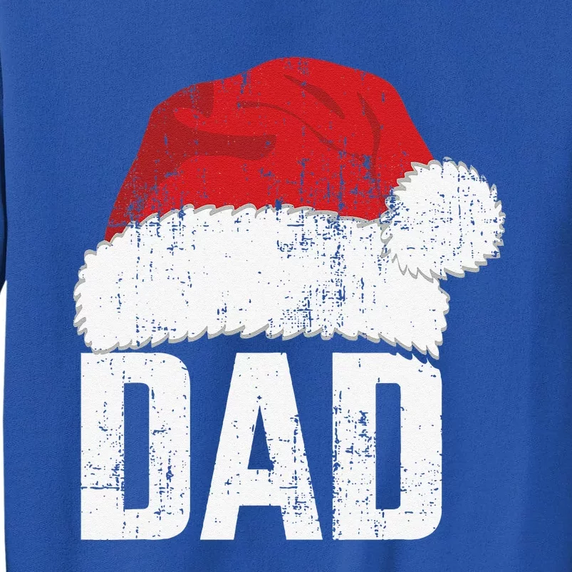 Dad With Santa Claus Hat Matching Family Christmas Pajama Sweatshirt