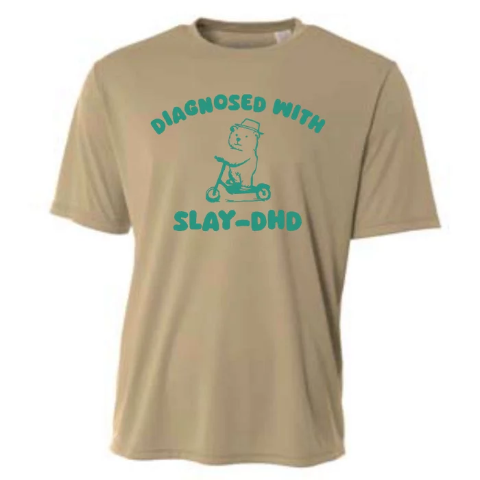 Diagnosed With Slay Dhd Cooling Performance Crew T-Shirt