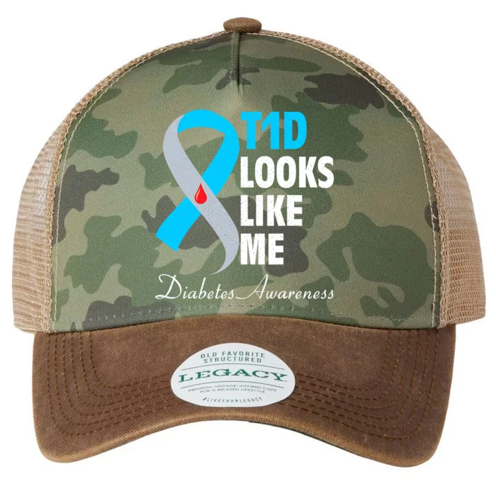 Diabetes Warrior T1D Looks Like Me Support Legacy Tie Dye Trucker Hat