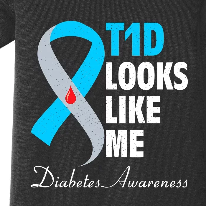 Diabetes Warrior T1D Looks Like Me Support Baby Bodysuit