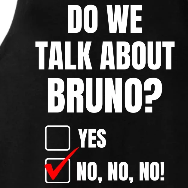 Do We Talk About Bruno No No No Funny Check Mark Ladies Tri-Blend Wicking Tank