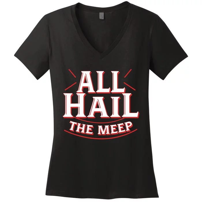 Doctor_ Who The Meep Funny All Hail The Meep Women's V-Neck T-Shirt