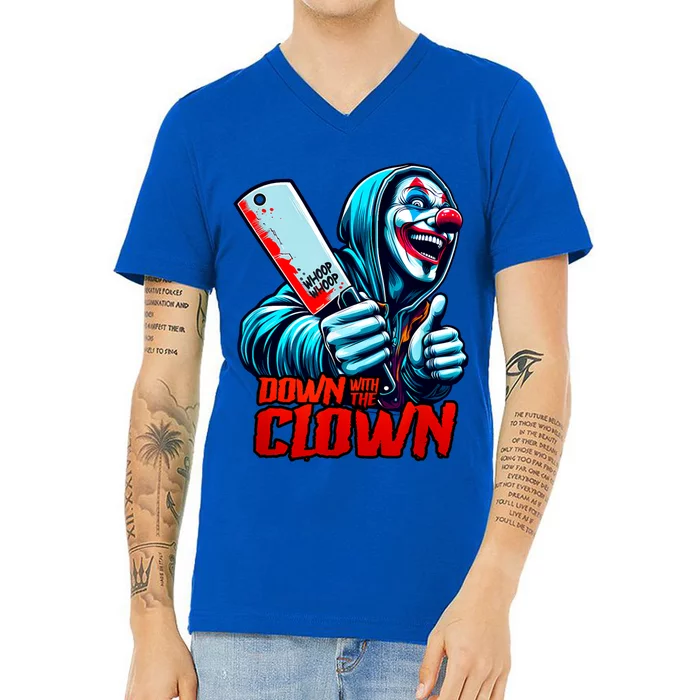 Down With The Clown Icp Hatchet Man Juggalette Clothes V-Neck T-Shirt