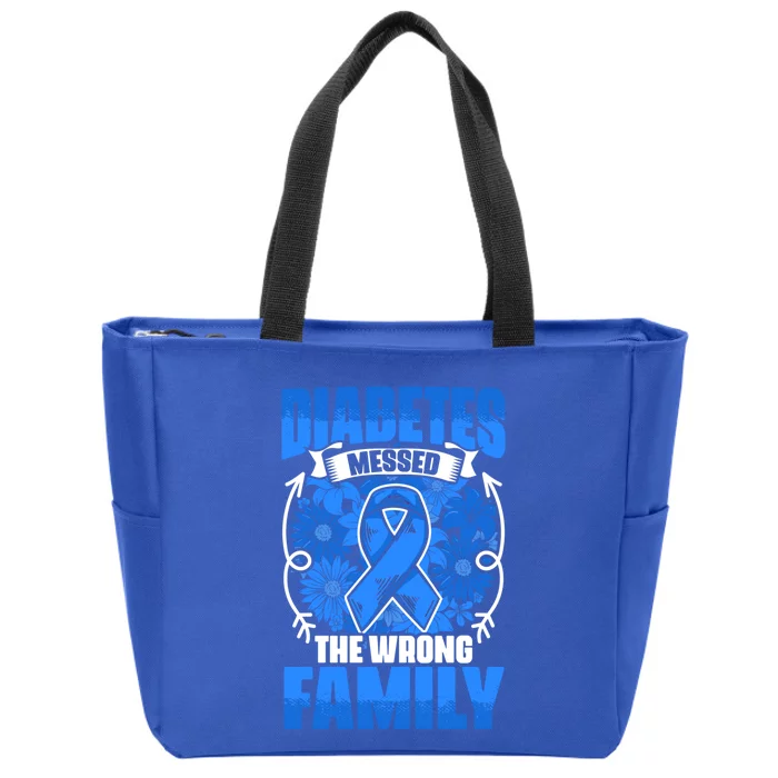 Diabetes Warrior Type 1 Diabetic Diabetes Awareness Gift Zip Tote Bag