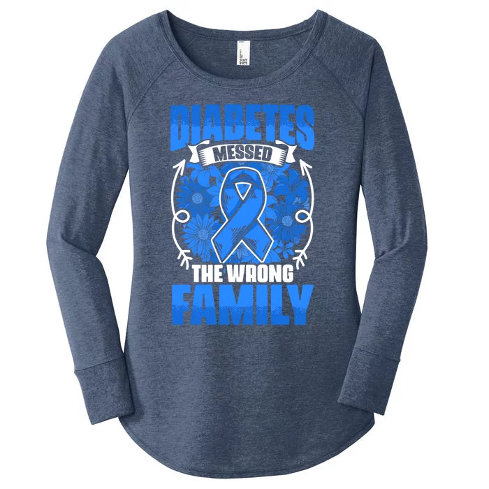 Diabetes Warrior Type 1 Diabetic Diabetes Awareness Gift Women's Perfect Tri Tunic Long Sleeve Shirt