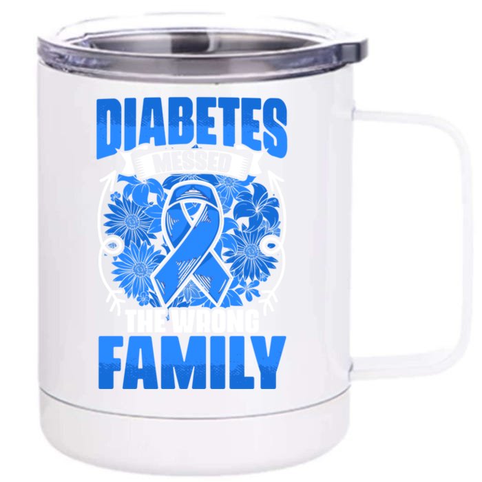 Diabetes Warrior Type 1 Diabetic Diabetes Awareness Gift Front & Back 12oz Stainless Steel Tumbler Cup