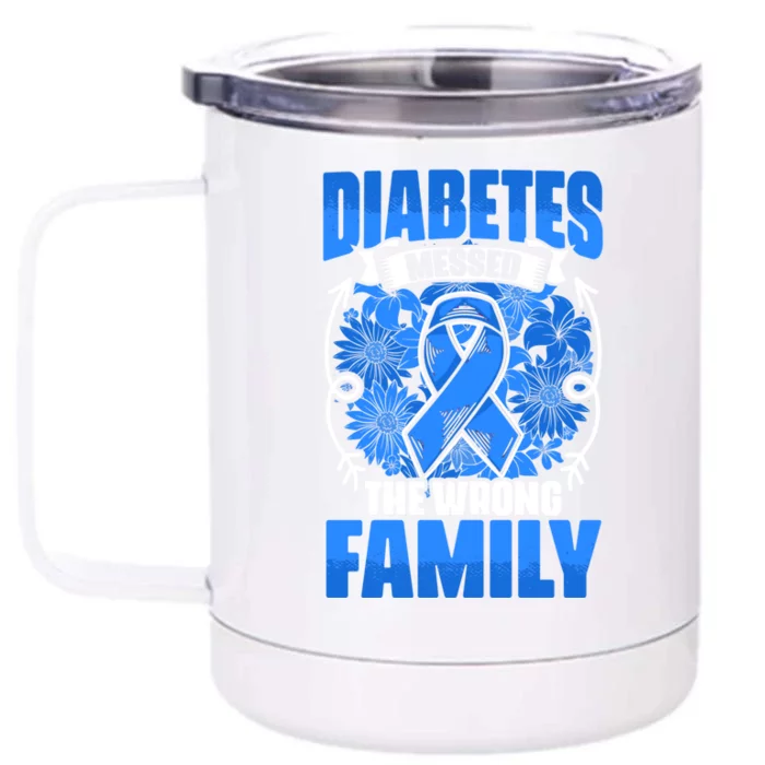 Diabetes Warrior Type 1 Diabetic Diabetes Awareness Gift Front & Back 12oz Stainless Steel Tumbler Cup