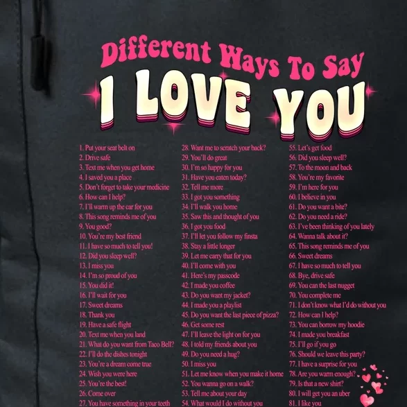 Different Ways To Saygifti Love You Retro Hippie Valentine Funny Gift Daily Commute Backpack