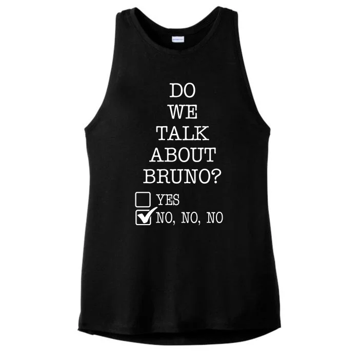 Do We Talk About Bruno Funny Ladies Tri-Blend Wicking Tank