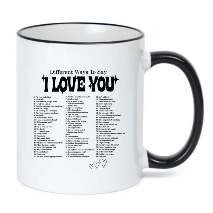 Different Ways To Saymeaningful Gifti Love You Retro Valentines Day Cool Gift Black Color Changing Mug